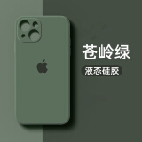 阿斯汀（ATHDDIN） 新款iPhone苹果系列型号手机壳硅胶软壳纯色直边精孔 暗夜绿【纯色硅胶】 苹果13