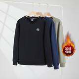 361°运动卫衣男秋冬新款加绒保暖套头卫衣情侣款基础休闲上衣 【推荐】【男款】超级黑 3XL