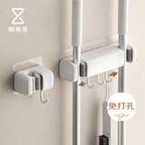 懒角落拖把挂钩置物架免打孔厕所壁挂拖把夹扫把卫生间浴室收纳挂架单夹