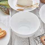 隆达骨瓷陶瓷餐具纯白澳碗 中式简约健康家用 米饭碗大容量面碗泡面碗汤碗 纯白4.5英寸澳碗 6只装