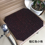 香樟木汽车座垫木珠子单片坐垫夏季通用大小车夏天透气单个凉席 暗红色单片小珠