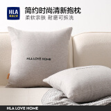 海澜之家（HLA）抱枕靠垫办公室腰靠午睡枕靠枕简约酒店沙发床头床上腰垫抱枕套 简约--深空灰 抱枕45*45cm