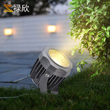 禄欣 户外防水射灯COB投光灯超亮LED景观灯室外照树灯绿化草坪庭院灯 暖白光/色温3000K 10W座地式/电压220V