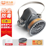 保为康N3600防毒面具口罩防甲醛异味装修喷漆化工粉尘活性炭防护面罩 面具1套+5滤毒盒+20滤棉（送卡扣）