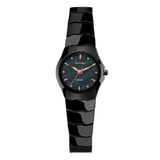 ELEGANGS 手表女士学生时尚简约陶瓷表女防水名牌腕表 曜石黑珍珠贝