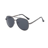 Aabbye 太阳镜男偏光墨镜司机驾驶眼镜时尚经典蛤蟆镜防远光防紫外线 枪框灰色