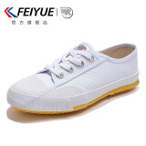 飞跃（Feiyue）官方帆布鞋男鞋女鞋少林魂田径跑步鞋低帮经典情侣休闲运动鞋子男 白色001 41 偏大一码