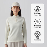 探拓（TECTOP）抓绒衣男女立领打底衫加厚保暖卫衣冲锋衣内胆保暖衣服 女款馥月白【升级款】 L