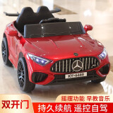 科睿梓儿童电动车四轮汽车可坐人带遥控摇摆宝宝玩具车男女小孩童车 烤漆红 双电瓶双驱动+皮座蓝牙