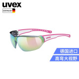 UVEX 204骑行眼镜户外运动跑步休闲太阳镜防紫外线一体式镜片原装进口 5305253816 粉-白/粉.镜面.S3