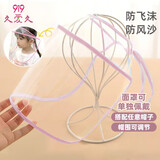9i9婴儿防护面罩宝宝防飞沫外出防唾液保护罩渔夫帽子通用A415粉