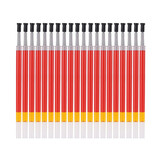 三木（SUNWOOD）效率王系列 0.5mm按动中性笔芯 学生文具速干子弹头刷题笔替芯 会议签字笔笔芯 红色20支 GR5