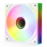 利民（Thermalright）TL-M12-S 12CM风扇 1500转速PWM S-FDB 轴承 幻彩无限镜框 12cm机箱风扇 TL-M12W-S 白色无限镜正叶【盒装】