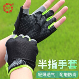 熊火 钓鱼手套 露五指夏季透气速干防晒防滑路亚 耐磨户外骑行手套渔具配件
