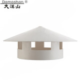 大漠山（Damoshan） 大漠山 多用实用屋顶塑料PVC防雨帽透气帽通气帽管帽通风口 【白顶】国标防雨帽-160【一体式】