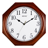 汉时（Hense）中式实木客厅挂钟复古时钟创意壁钟八卦钟简约现代挂表石英钟HW85D