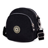 东选中老年单肩斜挎包迷你小包尼龙女包休闲帆布妈妈买菜包手机零钱包