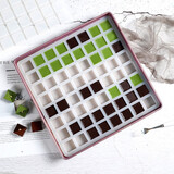 劣狐狐64方格生巧模具 硅胶巧克力模 diy手工自制做太妃糖方糖块模具 生巧模具+方形烤盘2件套