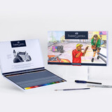 【全网低价】辉柏嘉（Faber-castell）水溶彩铅36色 礼盒装 学院级绘画套装 蓝铁盒Goldfaber Aqua214636美术写生