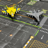 彩珀（CAIPO）儿童玩具合金飞机响声回力合金飞机战斗机民航空中客机模型玩具男 歼31+歼15+机场跑道图