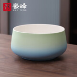 豪峰2025新款大茶洗家用茶缸笔洗哥窑整套茶具套装配件洗杯送伴手礼物 G款 蓝青茶洗 1000ML