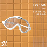 LZZ 泳镜男女士高清大框防水成人大童平光游泳护目眼镜套装训练装备 890白色【关注加购有礼】