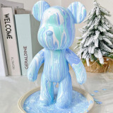 TaTanice流体熊暴力熊DIY材料手工自制流体画小熊带颜料儿童玩具生日礼物