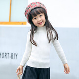 小熊精灵（xiaoxiongjingling）童装女童毛衣秋冬季宝宝3-15岁儿童打底衫小女孩子百搭针织衫外穿 白色常规款 120码(建议身高110厘米左右)