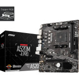 微星（MSI） A520M-A PRO主板 支持 AMD CPU 3100/3500X/3600 微星A520M-A PRO