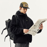PSO Brand三防机能冲锋衣男夹克外套户外防风防水短款女登山服上衣 琥珀黑 AmberBlack M