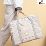 才俊旅行包大容量手提包韩版短途折叠便携行李袋健身包男女  才俊 米色【双层结实好版型】 大