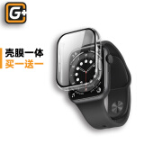 猩球卫士适用Apple Watch钢化膜iWatch苹果手表壳膜一体全覆盖3D热弯高清防摔手表保护膜 iWatch 6/5/4/SE通用 40mm丨透明 闪电发货 准时送达