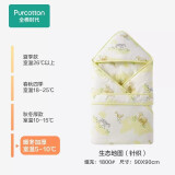全棉时代婴儿秋冬加厚款抱被宝宝纯棉包被襁褓被子新生儿包被90x90cm 冬加厚-生态地图 5-10℃