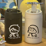 OIMG情侣一对保温杯黑白男孩女孩不锈钢水杯2025款简约创意个性杯子 情侣一对 单杯