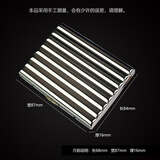 双枪（TEAMPISTOL） 铜质烟盒 镀铬镜面瓦楞 防潮抗压烟夹个性时尚波浪屋檐瓦 十六支 16支