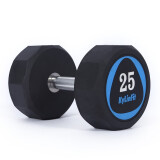 KYLINFIT 商用PU哑铃 圆头型环保十边手铃 男士2.5~25kg全规格 健身器材 25kg单只