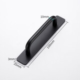 舒斯顿（SOCYTON） 免打孔门把手拉手柜门窗户木门阳台推拉门移门明装拉手铝合金 150mm长度黑色1个价【无孔】