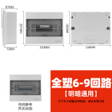 国际电工（USP）配电箱家用暗装强电箱 明装电箱空气开关电箱空开盒断路器布线箱 6-9回路