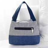 沁度休闲女包水洗牛津布便当包单肩斜挎包帆布小包包迷你手拎包手提包