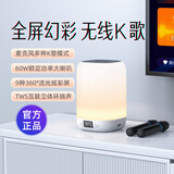山水（SANSUI）Z2家庭琉璃灯光炫彩K歌无线蓝牙音箱低音炮家用桌面KTV一体机迷你小音响户外插卡露营音乐播放器