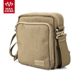 MAXGEAR灰山雀单肩斜挎包 男户外军迷彩运动休闲通勤包尼龙防泼水耐磨 卡其色
