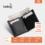 Bellroy澳洲 Note Sleeve 简约皮革短夹男士皮夹时尚礼物纤薄钱包 墨黑色（防盗刷）