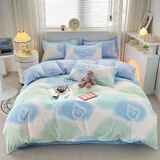多兰诗（Duolanshi）春秋加厚磨毛四件套 ins四件套花卉田园风格床单被套四件套 优雅熊 2.0米 床单款 被套200*230 四件套