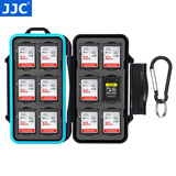 JJC 相机存储卡盒 收纳卡包 记忆短棒 SD TF CF SXS XQD SIM手机卡 内存卡保护盒微单单反卡盒 12张SD卡+12张CFe Type-A卡