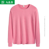 AB内衣女纯棉秋衣秋冬单件全棉保暖棉毛衫大码衬衣基础打底衫T660 豆沙色 2XL
