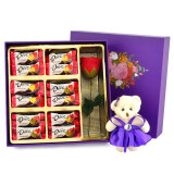 德芙 巧克力礼盒 牛奶口味24粒装 送公仔香皂玫瑰花情人节礼物