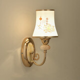 熠豪（YIHAO） 欧式壁灯简约卧室床头灯客厅北欧金色壁灯锌合金KTV酒店过道壁灯 YH8104 LED暧黄光