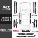 车完美专用于本田雅阁十代半十一代门槛条改装件英仕派汽车内饰用品配件 11代雅阁23-25款全套10件套-黑钛款