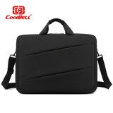 COOLBELL电脑包男士商务手提斜挎17寸18英寸17.3枪神8 9Plus单肩笔记本包 黑色 适用17/17.3/18英寸