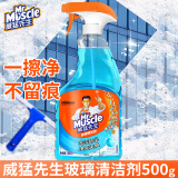 威猛先生（Mr Muscle）玻璃清洁剂擦窗家用镜子清洁喷雾强力去污除垢擦玻璃清洗液玻璃水 500g*1瓶